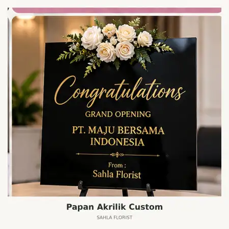 Papan Bunga Akrilik Bone Bolango